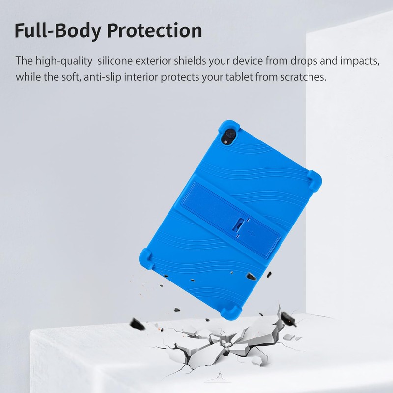 Case for Urao C107 10.1inch Android 14 Tablet,Adjustable Bracket,Soft Silicone