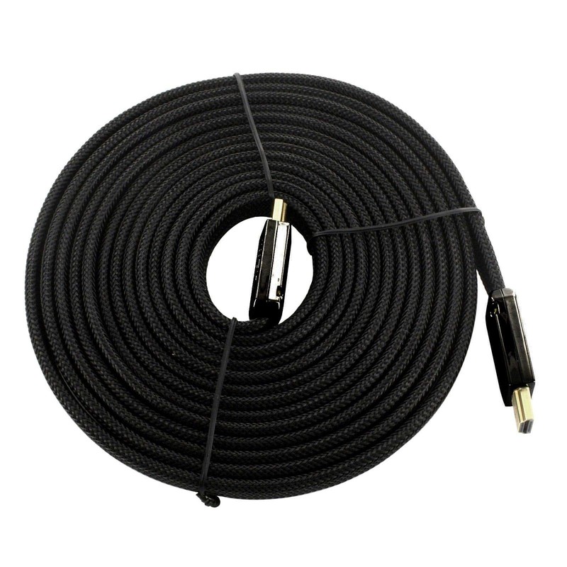 5m Braided Flat HDMI Cable High Speed with Ethernet HEC