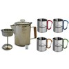 9-Cup Coffee Percolator Set with 4 Mugs – Stainless Steel