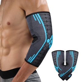 Elbow Support Tennis Elbow Support for Men Women Compression Elbow Bandages Strength Sports Elbow Bandage Non-Slip Tennis Elbow Support Elbow Pads for Arthritis, Golfer's Elbow Sleeves S