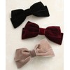 VINGTAINE H7640-BK- Barrette Ribbon, Velvet Hair Clip, Classical Hair Accessory,