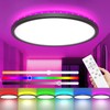 zemty LED Ceiling Light, Dimmable, 24 W, 3200 lm, RGB