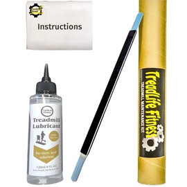 TreadLife Fitness Treadmill Maintenance Kit | 1 Year Supply of Treadmill Lubricant for Belt | 100% Silicone Lube | Extra Wide TruLube Applicator Wand | Directions Included