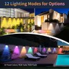 Gtliba Solar Fence Lights Outdoor 10 Colors, Warm White &