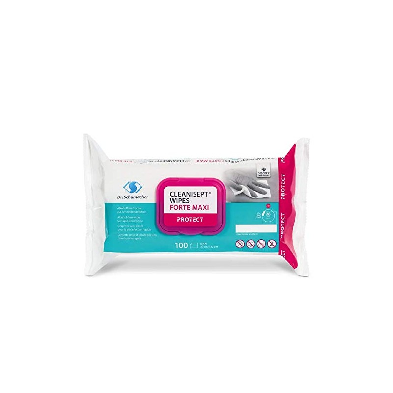 CLEANISEPT WIPES FORTE MAXI Alcohol-Free Wipes for Quick Disinfection 100