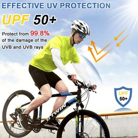 beister 3 Pairs UV Protection Cooling Arm Sleeves for Women Men, Long Sunblock Protective Cycling Arm Cover