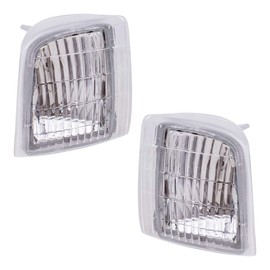 Brock Replacement Driver and Passenger Set Park Signal Cornering Lights Compatible with 1995-2005 Astro Safari Van 16524075 16524076