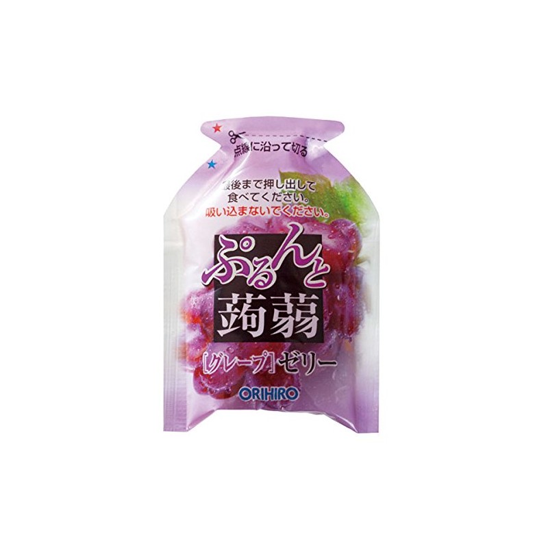 Orihiro Plandu Purunto Konnyaku Jelly Pouch, Apple + Grape, 0.7