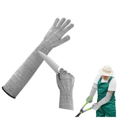 Makoto Nobu Guard Gloves Gardening, Level 5 Cut Resistant Gloves With Long Arm Sleeves, Cut Proof Sleeves, Long Gardening Gloves for Work Kitchen Heavy Duty for Gardeners Construction Workers (50 CM)