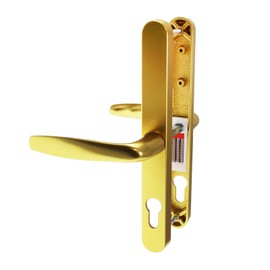 Gold (Anodised) Hoppe Brugge 68PZ Fullex Lever Door Handle Pair Sprung Set UPVC PVC PVCu
