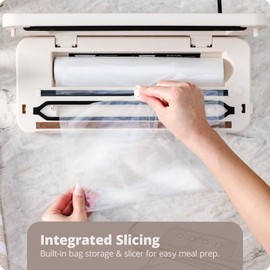 Greater Goods Vacuum Sealer – Powerful, Compact, with 4-in-1 Functions, Built-in Cutter, and Vacuum Seal Bags, Ideal for Sous Vide and Food Storage (Birch)