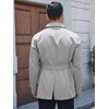 Runcati Mens Trench Coat Double Breasted Notched Lapel Jacket Casual