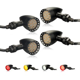 LIUJJYH Universal Front Rear LED Turn Signals Motorcycle Brake Taillights 12V Bullet Running Lights Compatible with Harley Sportster Kawasaki Honda Yamaha Suzuki