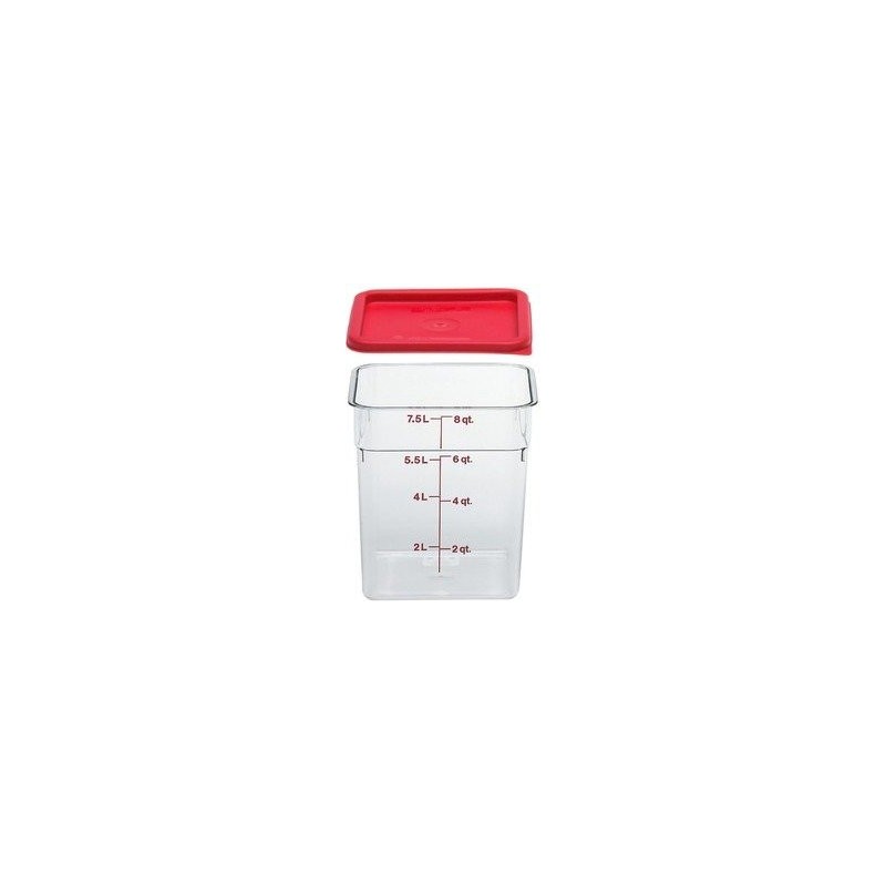 Cambro Camwear Polycarbonate Square Food Storage Container, 8 Quart With