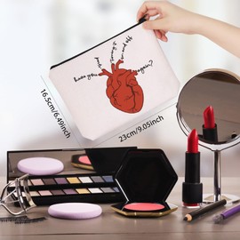 Cardiac Nurse Heart Anatomy CVICU Have You Tried Turning It On and Off Again Zipper Pouch Makeup Bag (B-Tried Turning CA)