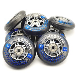 K2 Booster Skate Wheels 8 Pieces 80 mm/82A + ILQ7 + Aluminium Spacer (SET-30F009.1.1.80 mm)