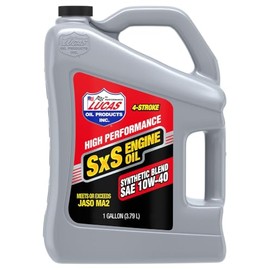 Lucas Oil 11197 Semi-Synthetic 10W-40 SxS4-Stroke Engine Oil - 1 Gallon (Pack of 4)