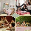 BALCONY & FALCON Rectangular Checkered Tablecloth Waterproof Washable Gingham Reversible