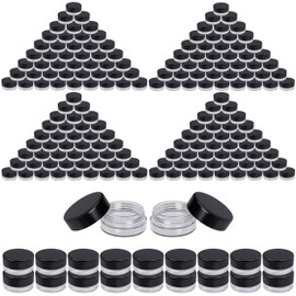 Houseables Sample Containers, Sample Jars, Lip Balm Containers, Mini Jars with Lids, Small, Empty for Makeup, Powder, Gloss, Cosmetic, Tiny, Chapstick, Dab, Wax, Scrub, Little, Plastic, 3 Gram, 200PK