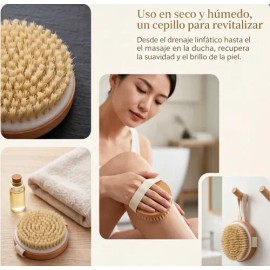 2pzs Cepillo Corporal Exfolia Circulación Quita Piel Muerta                                                                                           