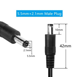 PNGKNYOCN DC 5.5mm x 2.1mm to 4mm Banana Plugs Cable,DC 5521 Male to 4mm Bullet Banana Plug 18AWG Cable Connector 1M/ 3.2FT (2-Pack)