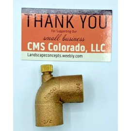 NIBCO Vent Elbow Cast Bronze C x C, 3/4'' - Nibco 90 Degree w Drain Cap - Solder CXC