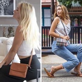 MINICAT Soft Small Leather Crossbody Bags for Women RFID Blocking Travel Purses Handbags Cell Phone Purse(Dark Grey,Small)