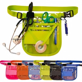 Yodilala Nurse Fanny Pack Medical Waist Bag Medical Gear Pockets Storage for Stethoscopes,Bandage Scissors and Other Medical Supplies（Fluorescent Green）