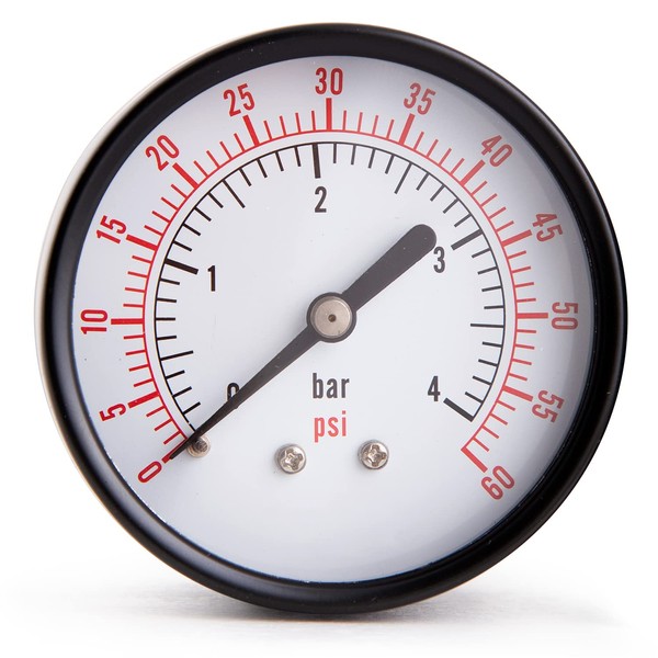 SUPPLYGIANT 2.5 in. Water Pressure Gauge 0-60 PSI, Strong Quality
