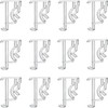 Cutelec Valance Clips 2inch 12pcs Clear Plastic Hidden Retainer Holder