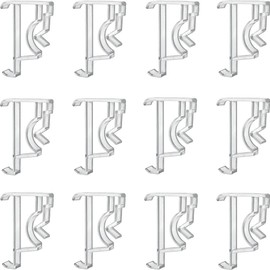 Cutelec Valance Clips 2inch 12pcs Clear Plastic Hidden Retainer Holder for Window Blind Valance,Horizontal Faux & Wood Blinds Parts