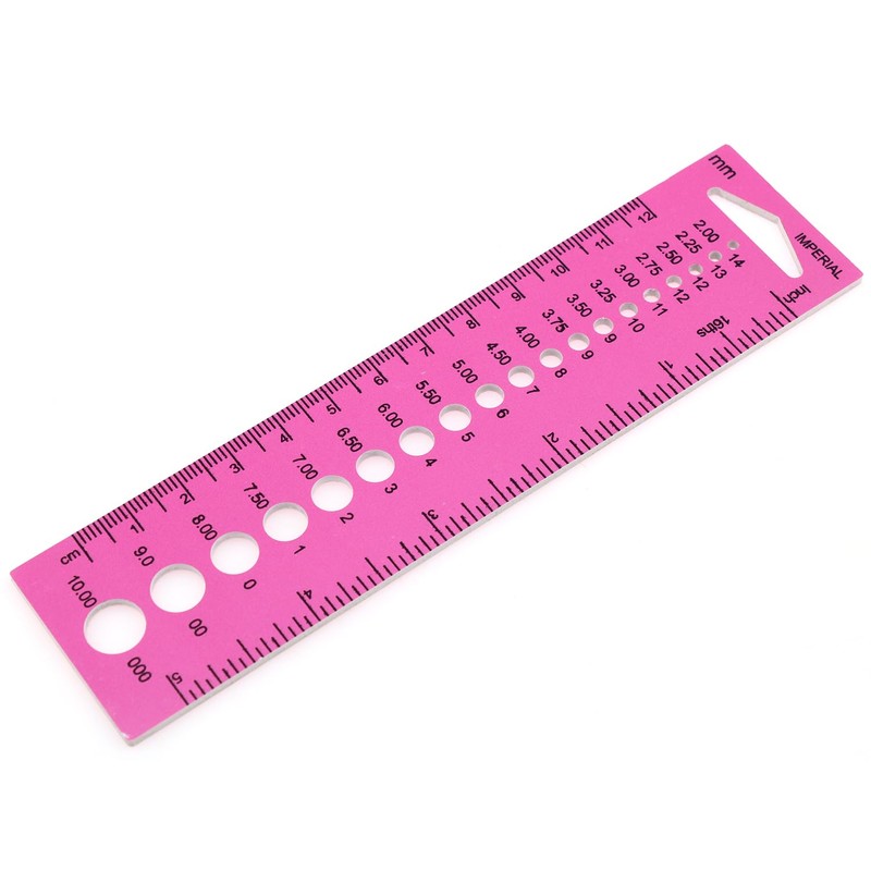 Lovelysp Knitting Needle Gauge Geometric Rulers Gauge Sewing Tools Knitting