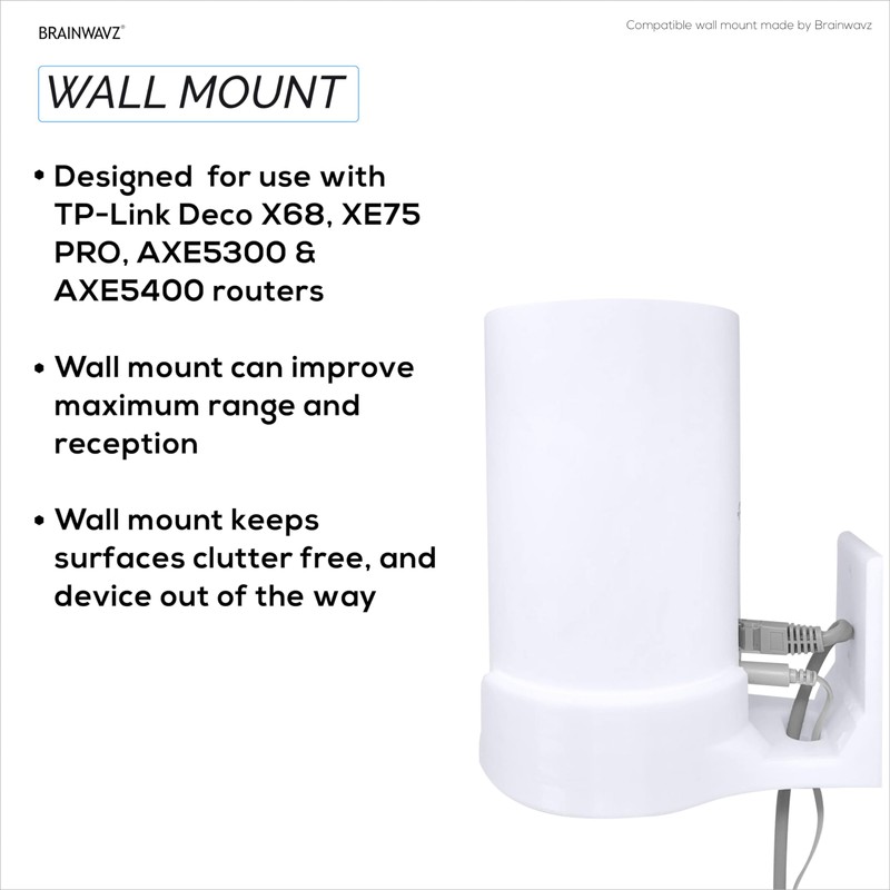 Screwless Wall Mount for TP-Link Deco X68, XE75, XE75 PRO,