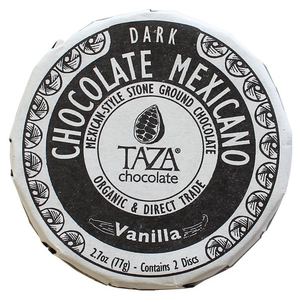 Taza Chocolate Organic Mexicano Disc 50% Dark Chocolate, Vanilla, 2.7 Ounce (1 Count), Vegan