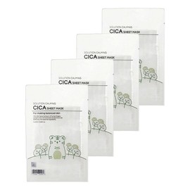 Ten Zero Facial Solution Calming Cica Sheet Mask 10 sheets 4 sets Daily Cooling Mild Mask Sheet / 텐제로 페이셜 솔루션 카밍 시카 시트 마스크 10매 4세트 데일리 쿨링 순한 마스크시트