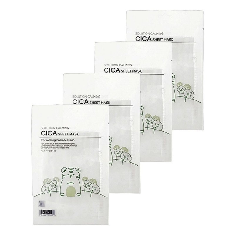 Ten Zero Facial Solution Calming Cica Sheet Mask 10 sheets
