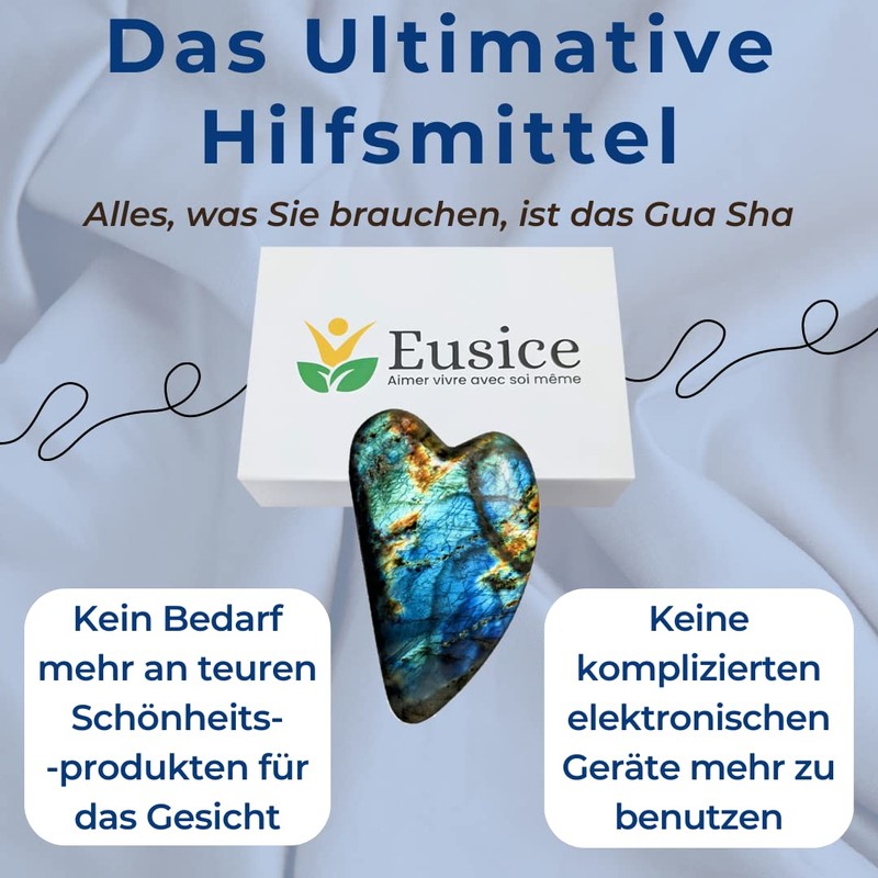 EUSICE - Gua Sha Labradorite Natural Stone Eye and Face