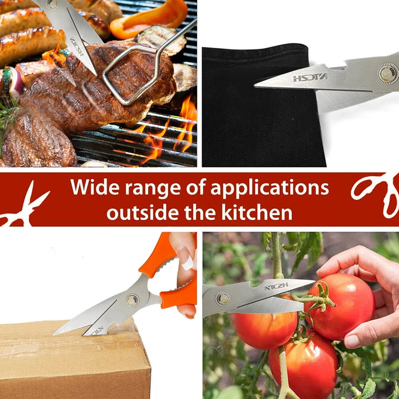 Kitchen Shears, Multi-Function Heavy Duty Dishwasher Safe Poultry Shears, Stainless