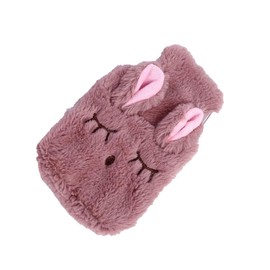 Bonita Bolsa de Agua Caliente, Botella de Agua Caliente a Prueba de Explosiones para Evitar Escaldaduras, Diseo de Conejo Desmontable, Funda de Felpa 