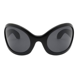 Pop Fashionwear Unisex Color Bug Eye Sunglasses Retro Rave Shades P501 (Black, BlackSmoke)