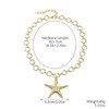 Gold Starfish Pendant Necklace for Women Big Starfishes with Twisted