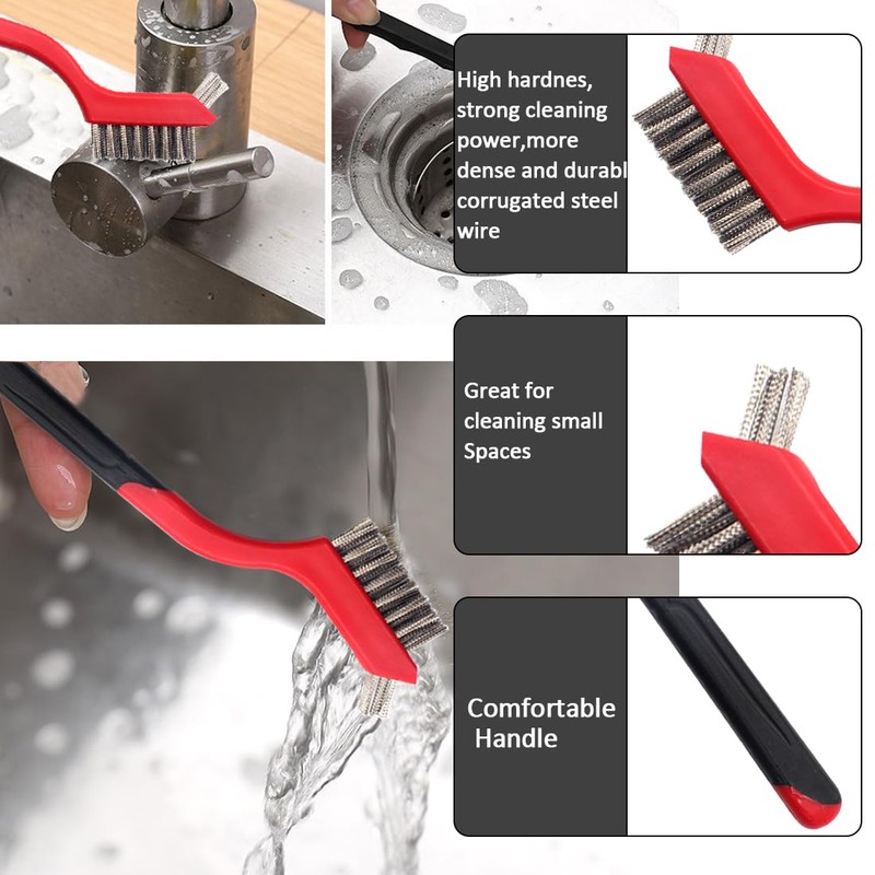 Wire Brushes Set 2pcs Wire Scratch Brushes Grill Brush Rust