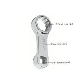 FLZOSPER 7/8-Inch 12 Point Box End Torque Adapter Extension 3/8’’ Drive Durable Torque Wrench Adapter for Torquing in Hard to Reach Places