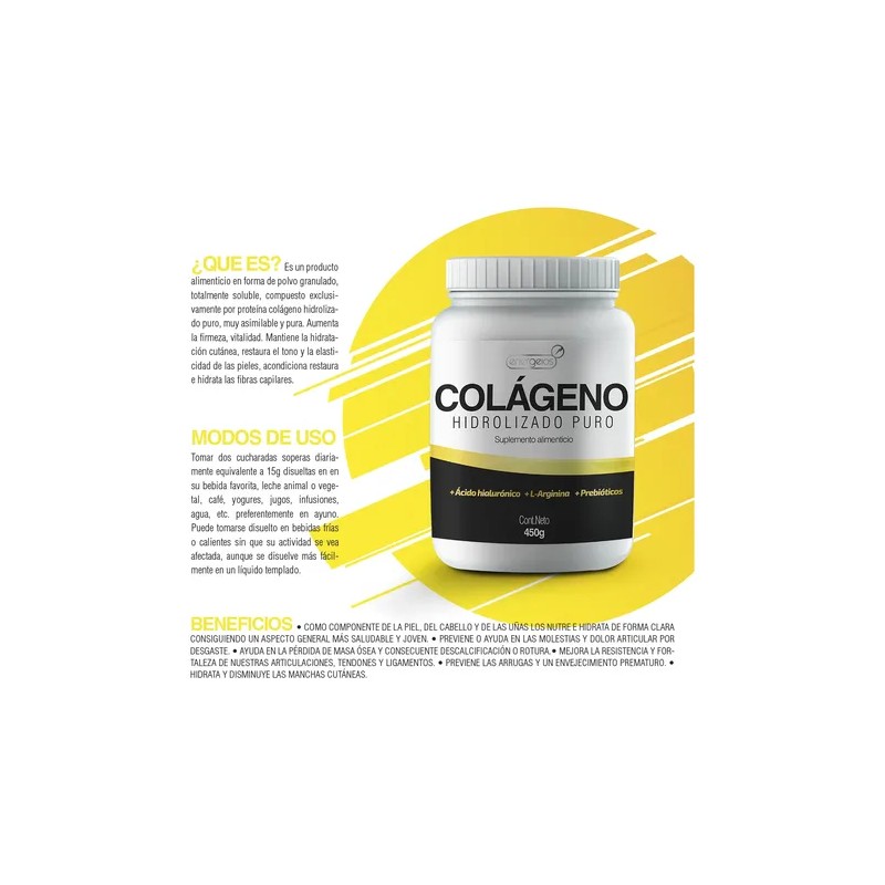 Colágeno Hidrolizado 450g Y Resveratrol 120 Cap Energeios