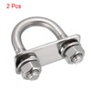 sourcing map u-Bolts 2Pcs 1.06"(27mm) Inner Width 58mm Length M10