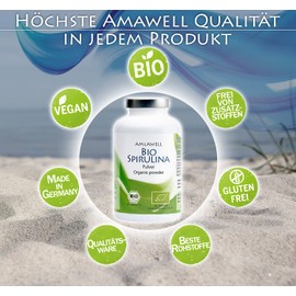 Amlawell Certified Organic Spirulina Powder 250g/DE 039