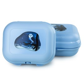 Tupperware Eco+ Winter Magic Little Twin Light Blue Winter Owl + Mini-Twin Light Blue Winter Owl (Includes Cookie Cutter Light Blue)