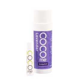 CocoMe - Organic Moisturizing Lavender Body Stick and Lip Balm Duo - Virgin Coconut Oil and Anti-Aging Beeswax for Skin Repair and Protection. Dermatologist Recommended.