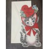 Vtg Valentine’s Day Card Kitten Cat Anthropomorphi