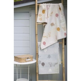 David Fussenegger Lena Children's Blanket Forest Animals Cuddly Blanket for Children and Babies 100% Organic Cotton 75 x 100 cm GOTS